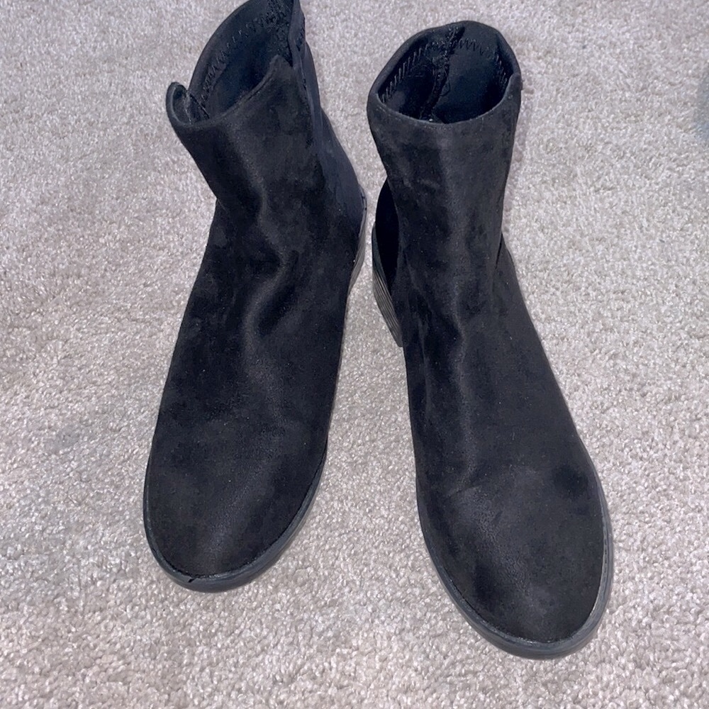 Miula miula Black faux suede Chelsea boots sock boots size 10